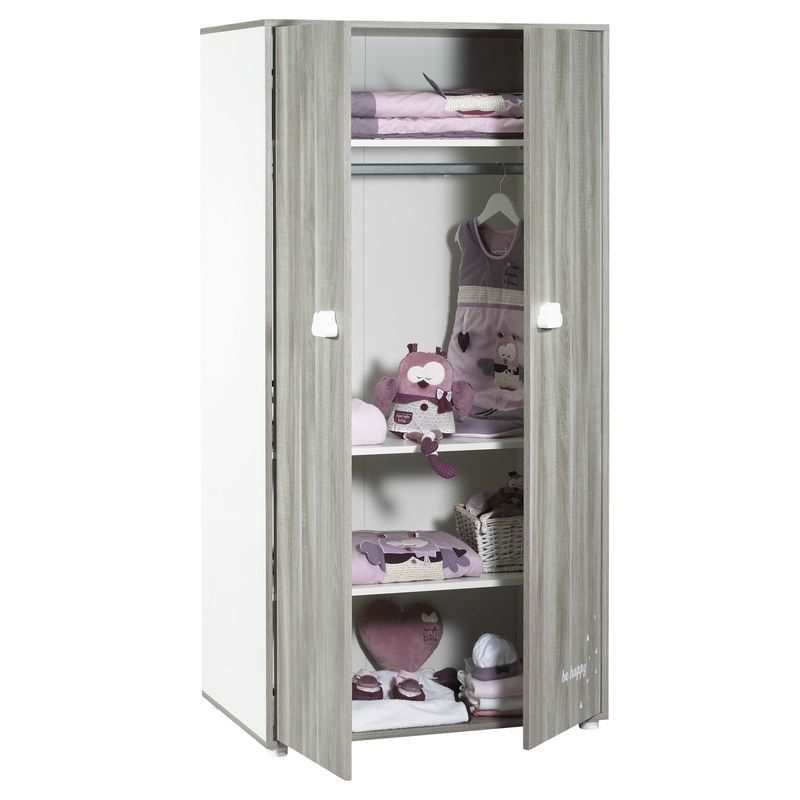 Armoire 2 portes chêne Silex Smile