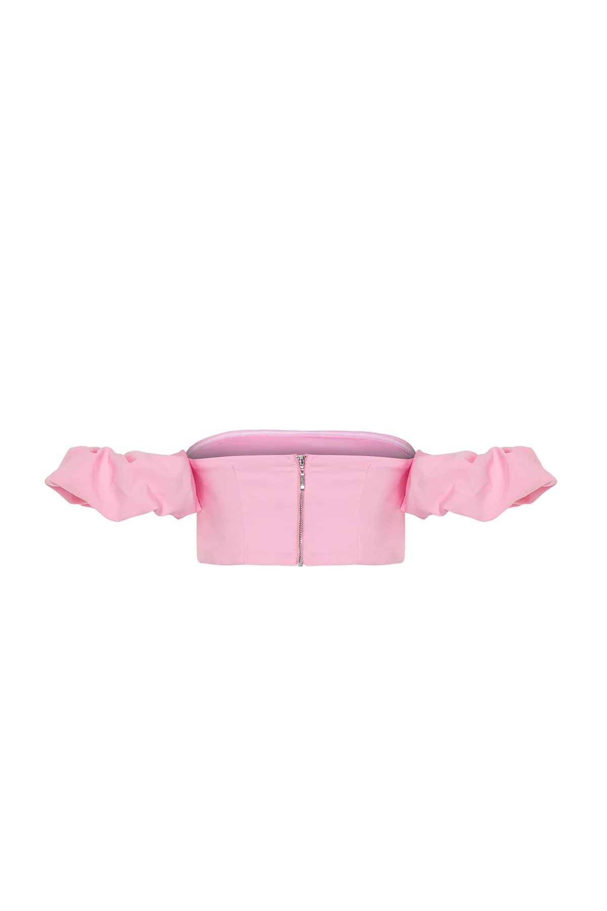 Trendyol Collection  Rosa Crop-Bustier aus Webstoff TPRSS24BS00020