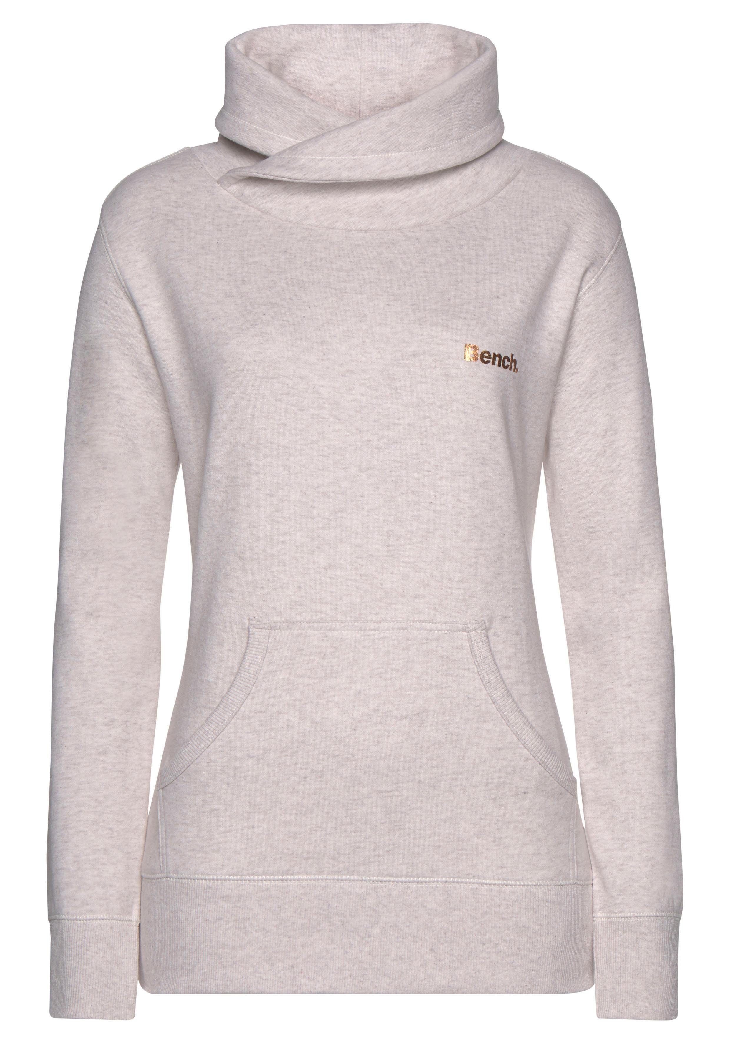 Bench. Loungewear Longsweatshirt mit Stehkragen in Layeroptik und Kängurutasche, Loungewear, Loungeanzug