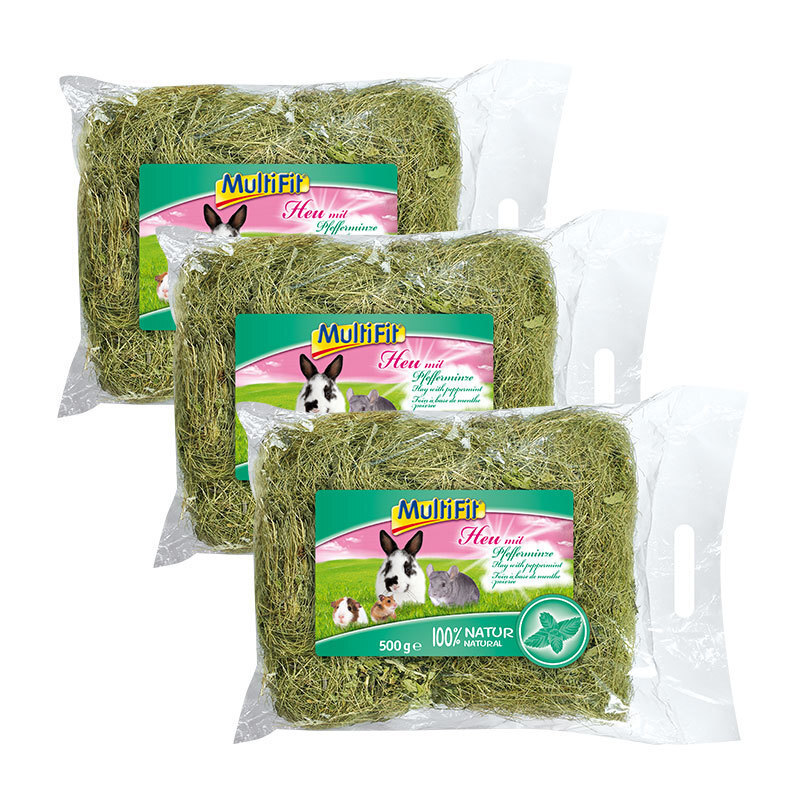 MultiFit Futter & Heu MultiFit Heu Pfefferminze 3x500g