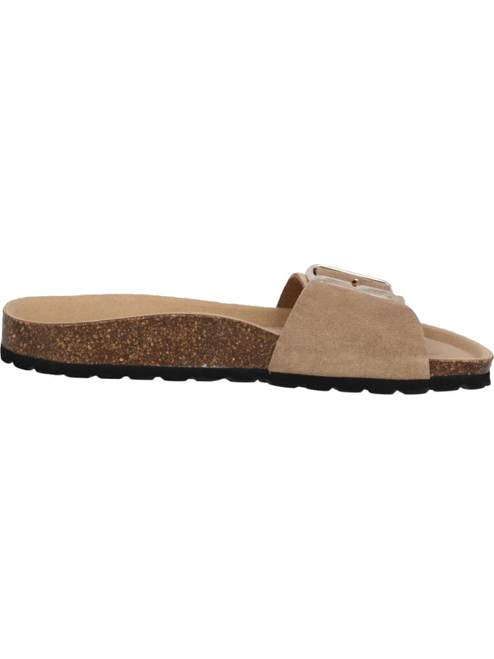 palado Pantoletten in beige velours günstig kaufen