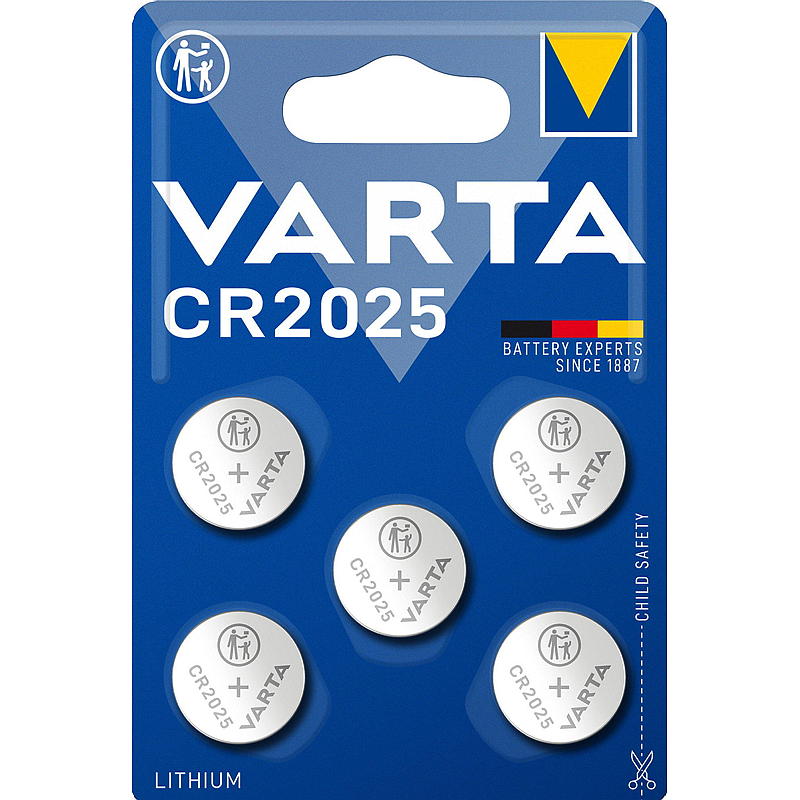 Varta Knappcellebatteri 5-pk, CR2025 Varta