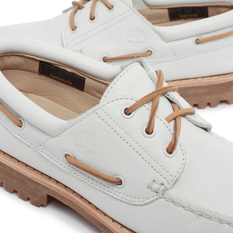 Timberland Authentic Boat Shoe white full grain