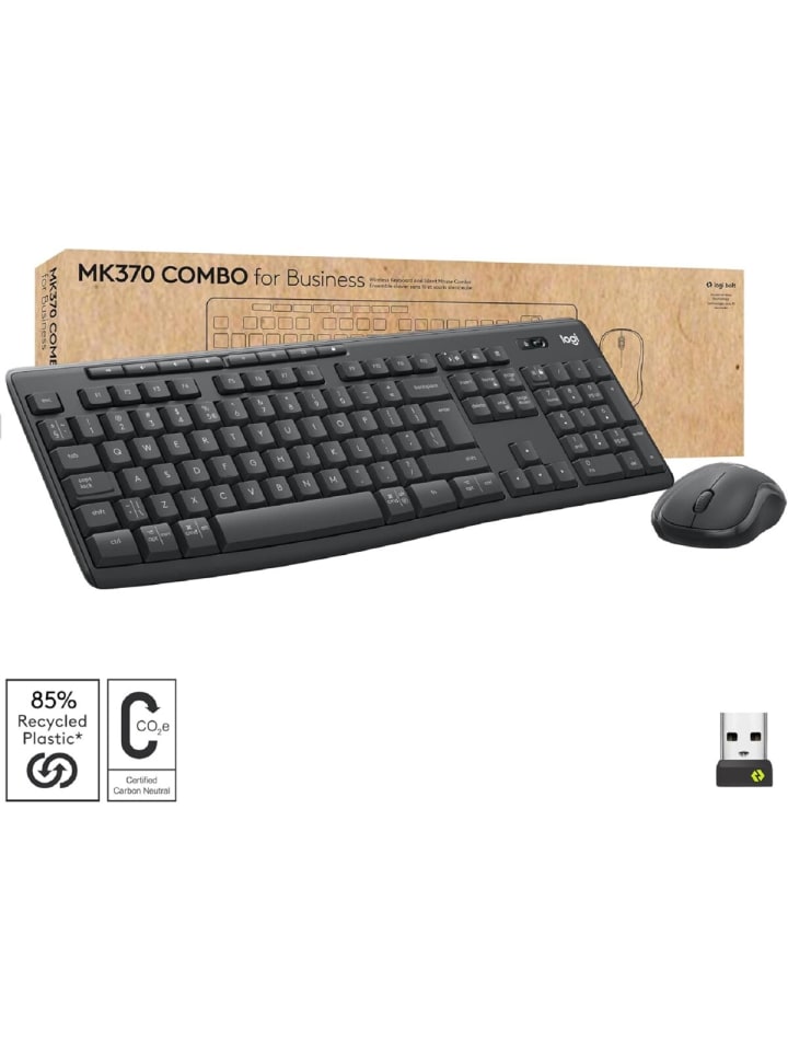 Logitech Logitech Kabelloses Tastatur-Maus-Set MK370 Reichweite bis 10 m in Schwarz günstig kaufen 4,5