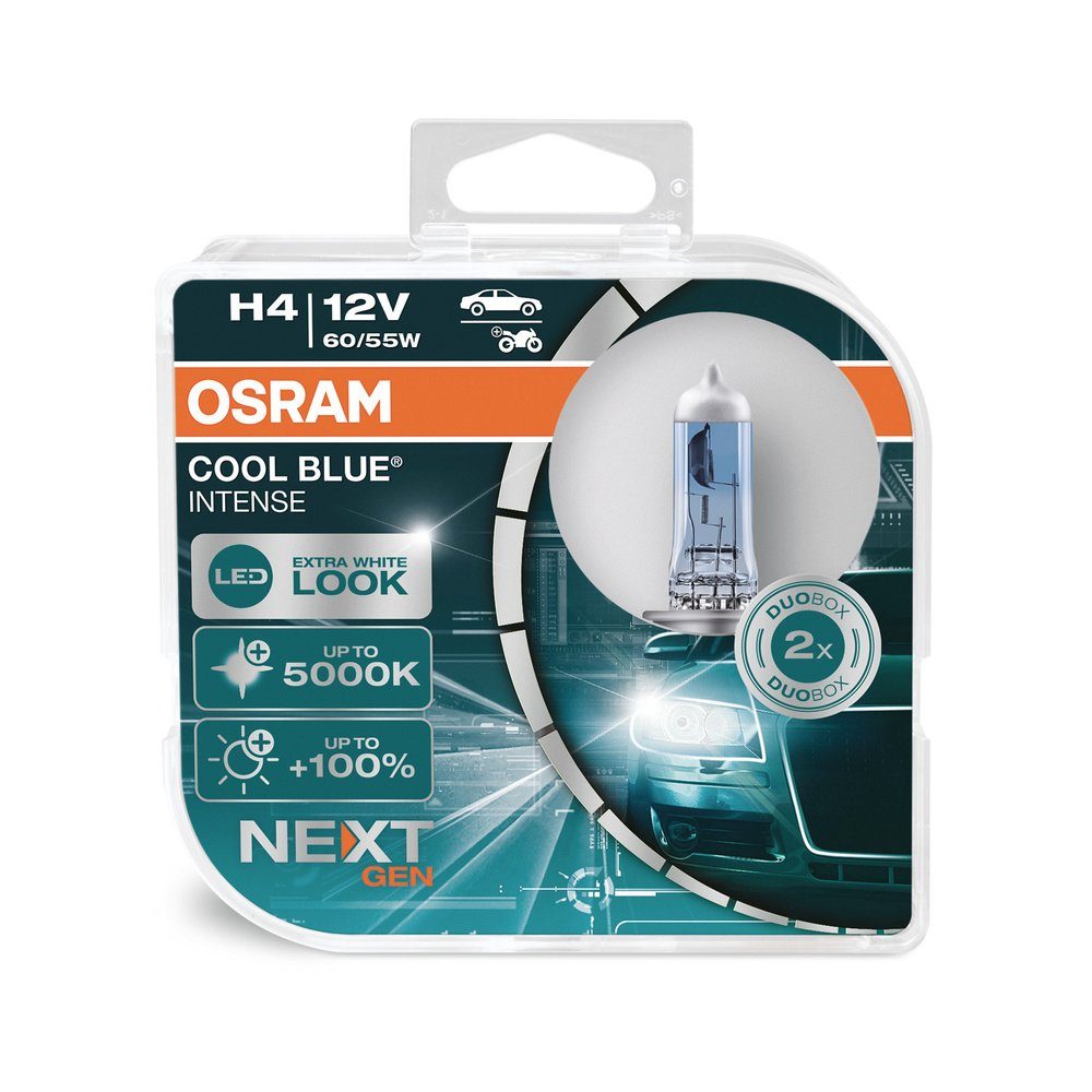 Osram KFZ-Ersatzleuchte OSRAM 64193CBN-HCB Halogen Leuchtmittel COOL BLUE® INTENSE H4 55 W 12