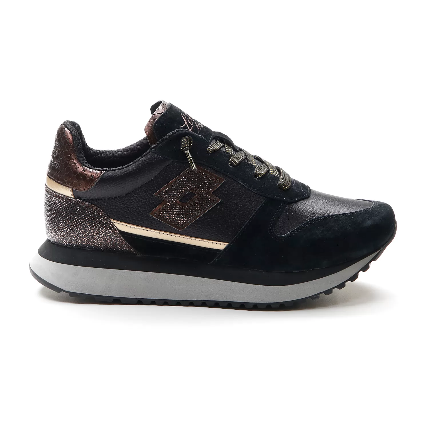 TOKYO WEDGE BRONZE MED HELT SVART/METALLKOPPAR