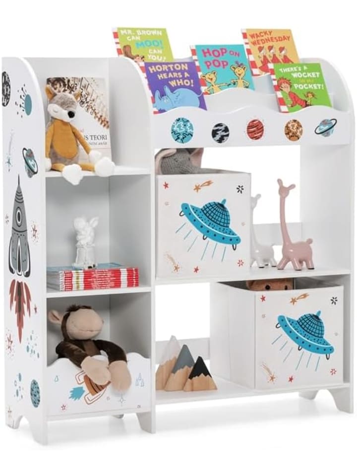 COSTWAY Spielzeug-Organizer 93x30x102cm in Weiß günstig kaufen onesize