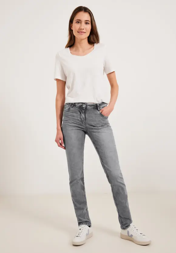 CECIL Graue Slim Fit Jeans