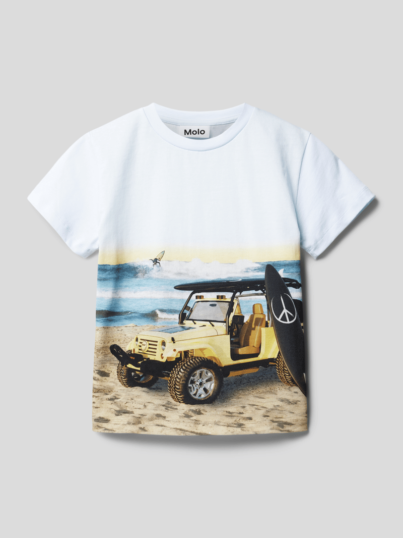 T-Shirt mit Rundhalsausschnitt Modell 'Rame' in blau