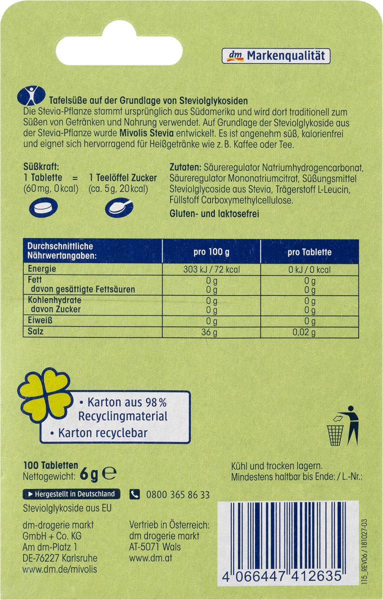 Stevia Tabletten, 100 St