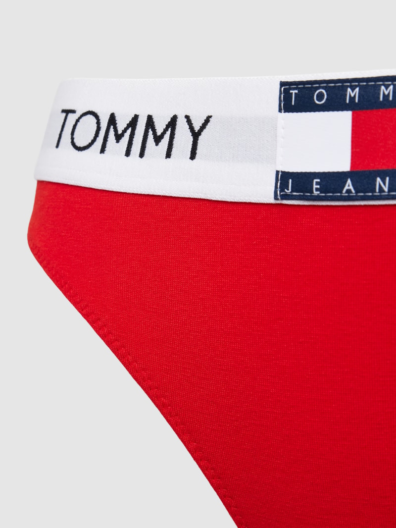 Slip mit elastischem Logo-Bund Modell 'HERITAGE' in rot