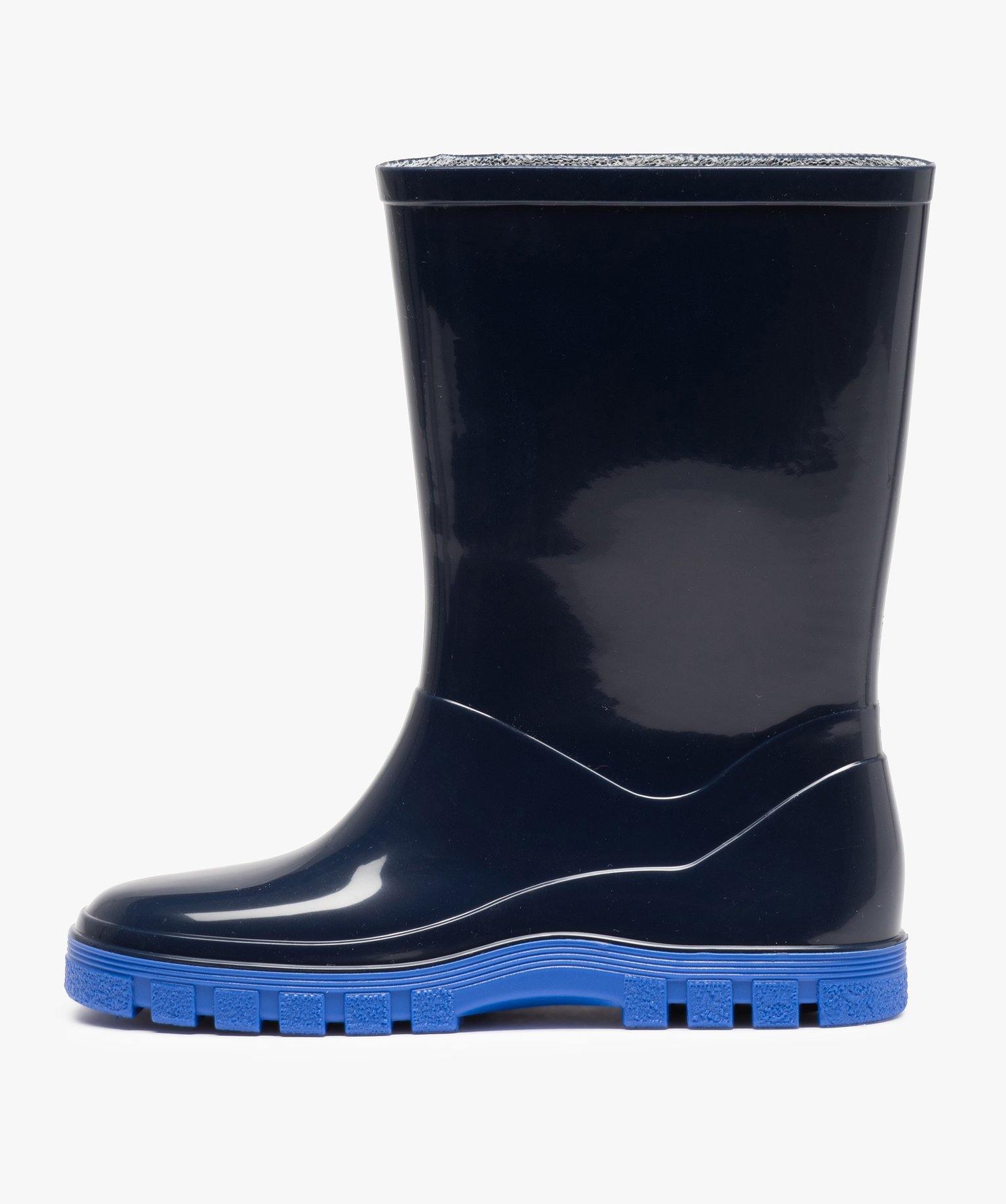Bottes de pluie Garçon à semelle crantée contrastante marine | GEMO