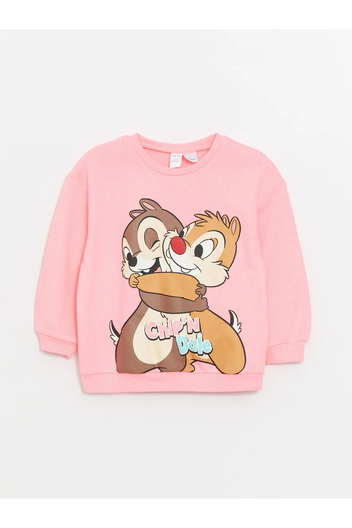 LC Waikiki  Langarm-Sweatshirt mit Rundhalsausschnitt und Chip&'n Dale-Print für Baby-Mädchen