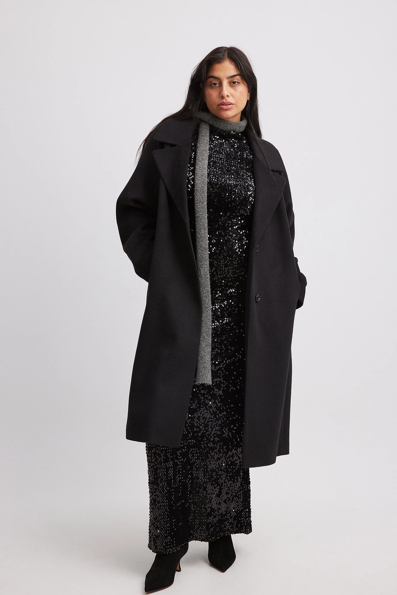 Pailletten Maxikleid