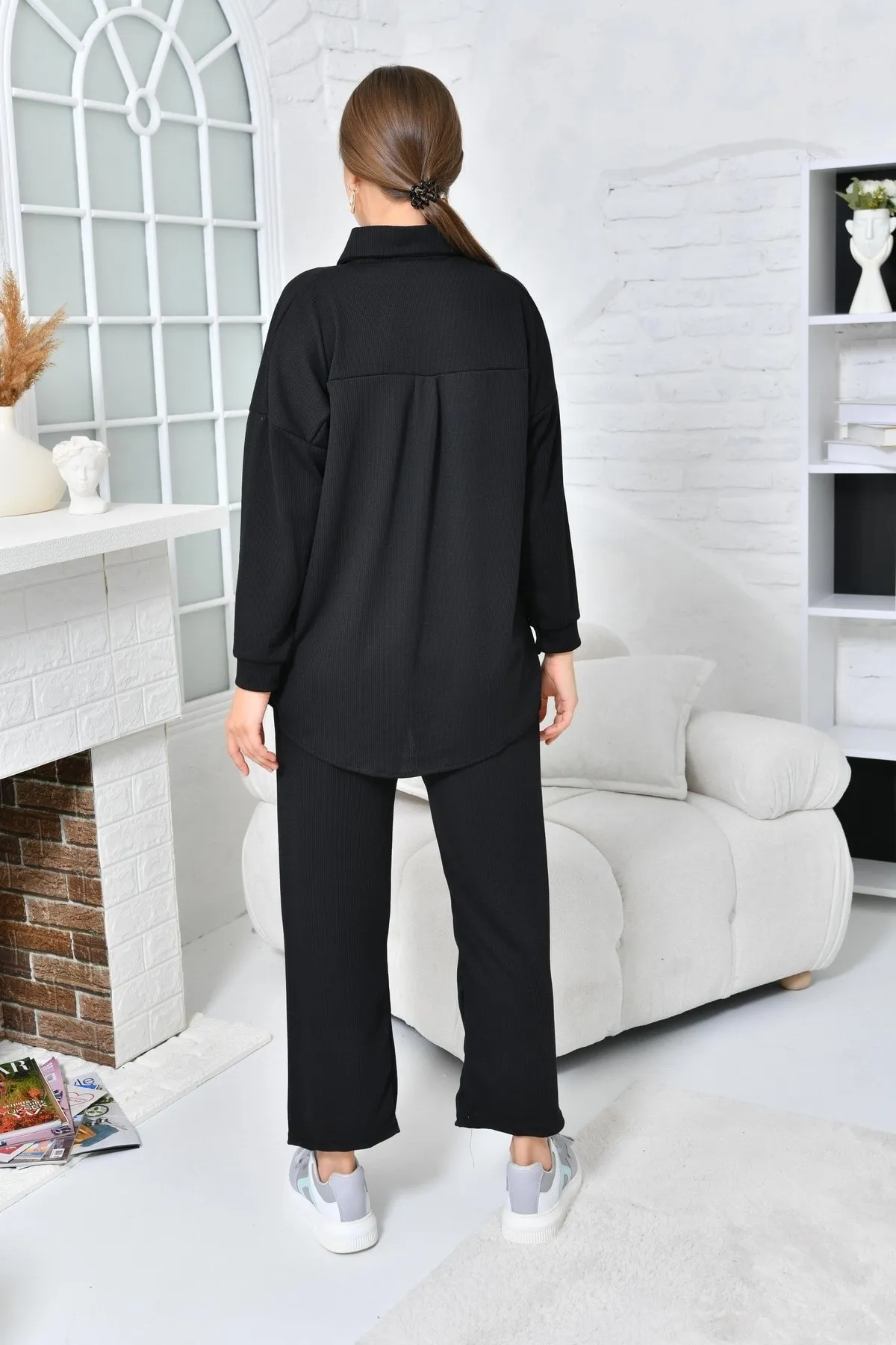 VOLT CLOTHİNG  Zweiteiler - Schwarz - Oversized