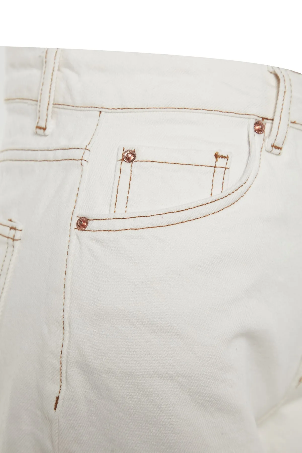 Trendyol Collection  Weiße Barrel-Jeans mit hoher Taille TWOSS23JE00295