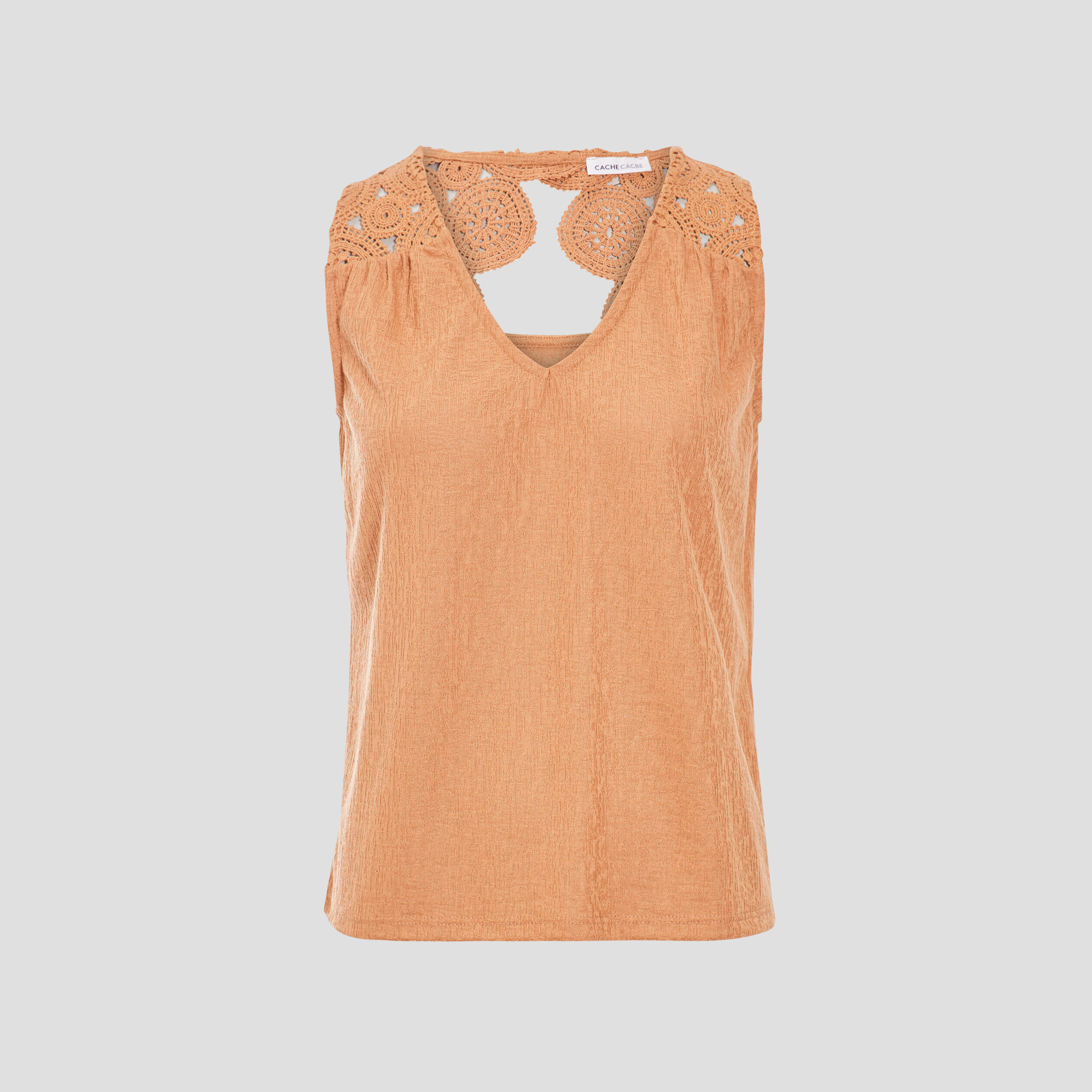 Débardeur bretelles larges beige femme | Cache Cache