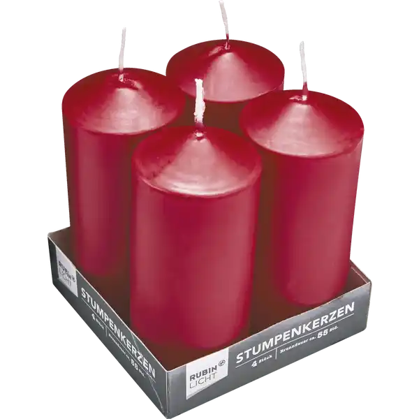 Stumpenkerzen Bordeaux 150x65mm