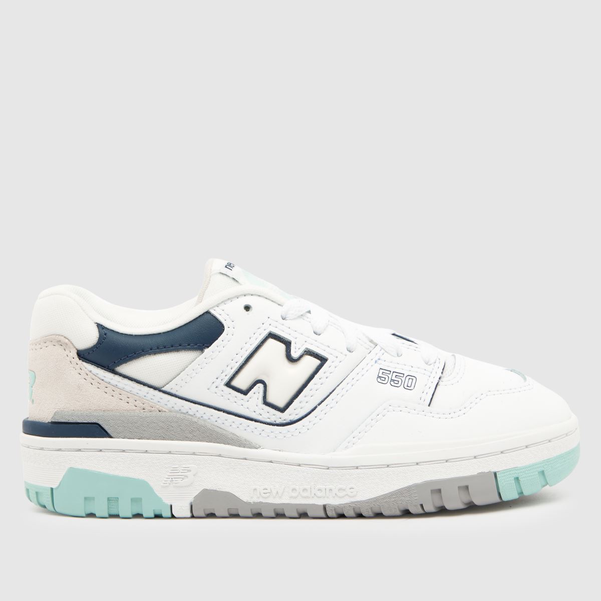 New Balance vita och marinblå 550 Youth-träningsskor