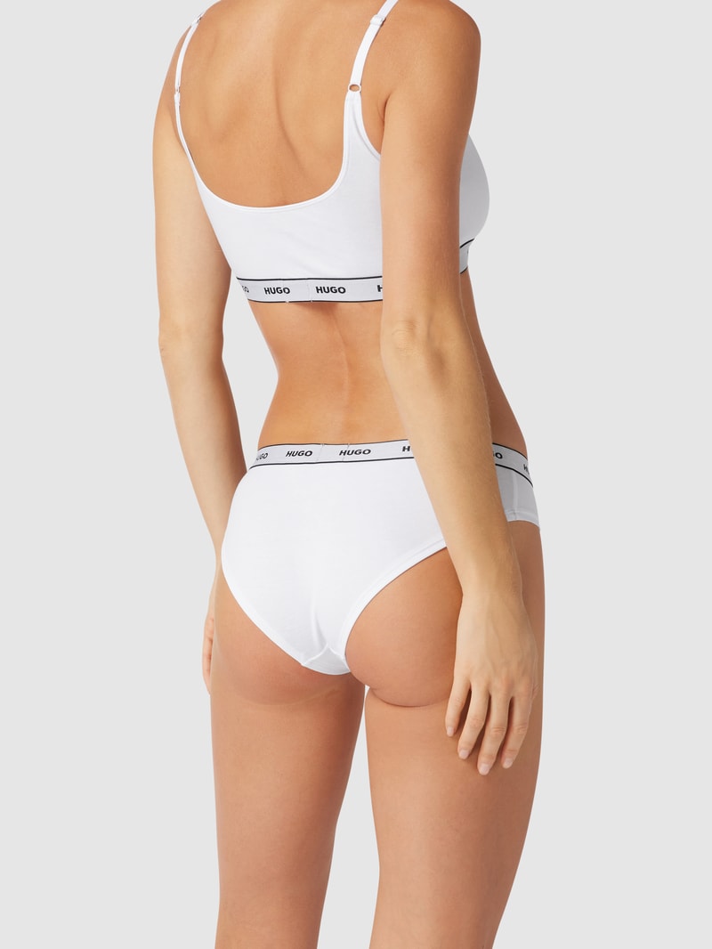 Slip mit Label-Print im 3er-Pack in weiß