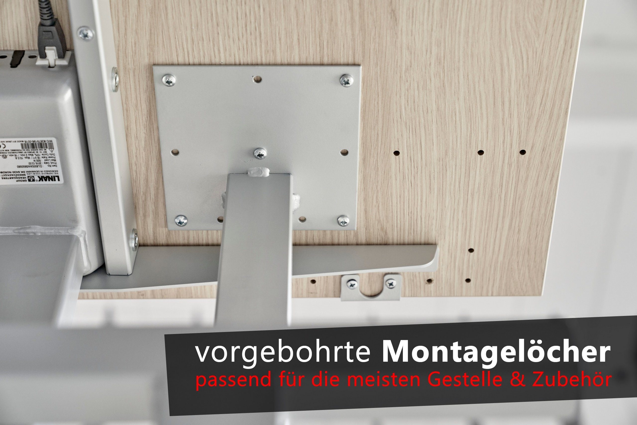 bümö Tischplatte DIY Schreibtischplatte, Quadrat: 80 x 80 cm- Dekor: Buche