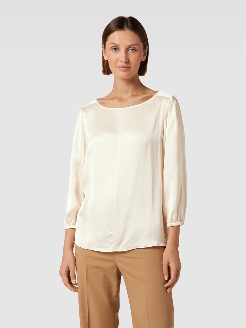 Blusenshirt aus Viskose mit 3/4-Arm in offwhite