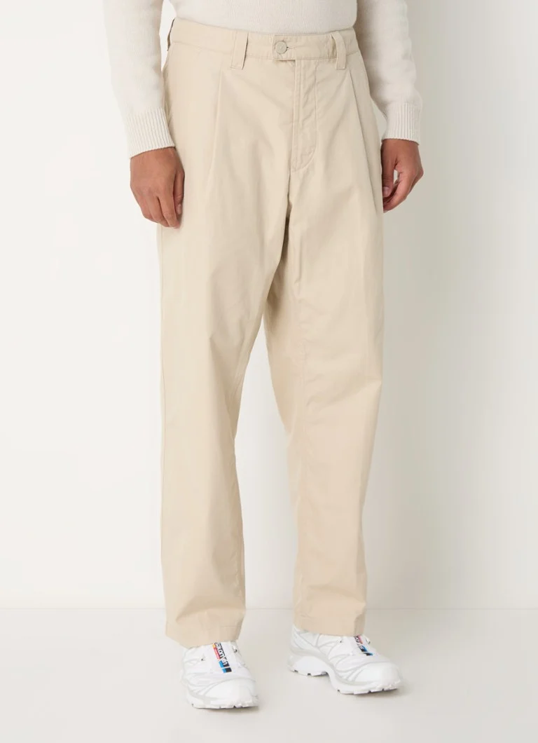 Pantaloni Stone Island 312F1 cu croi drept și buzunare laterale