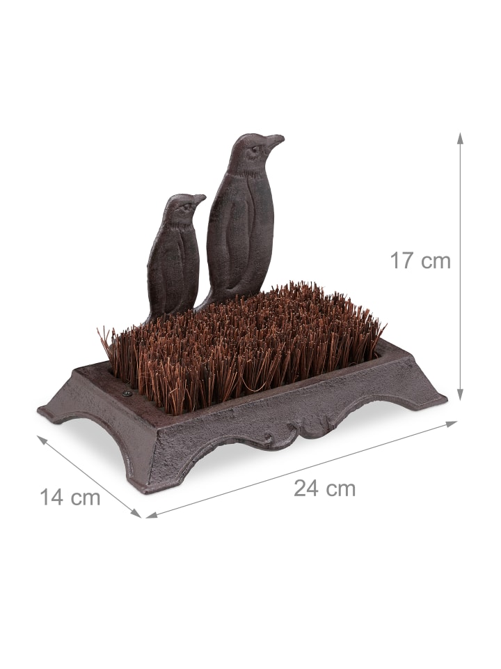 relaxdays Schuhbürste Pinguin in Braun günstig kaufen onesize