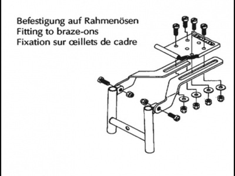 Pletscher Gepäckträgerbefestigung auf Rahmenöse 145mm kaufen | Bike-Discount
