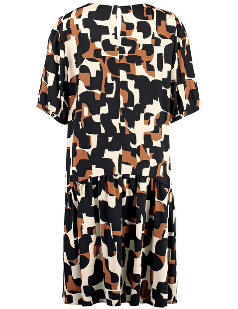 Kleid mit Puffärmeln und Volant