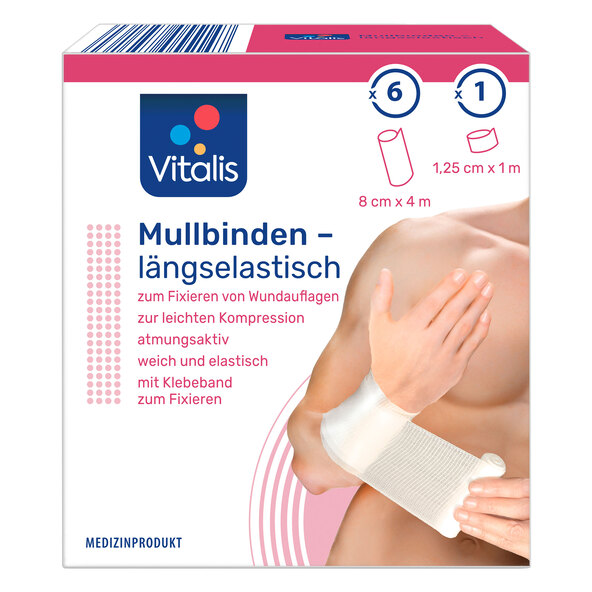 Mullbinden - längselastisch, 3er Set