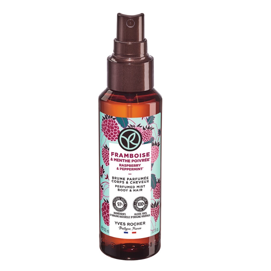 Parfümiertes Duftspray Körper & Haare Himbeere-Pfefferminze
