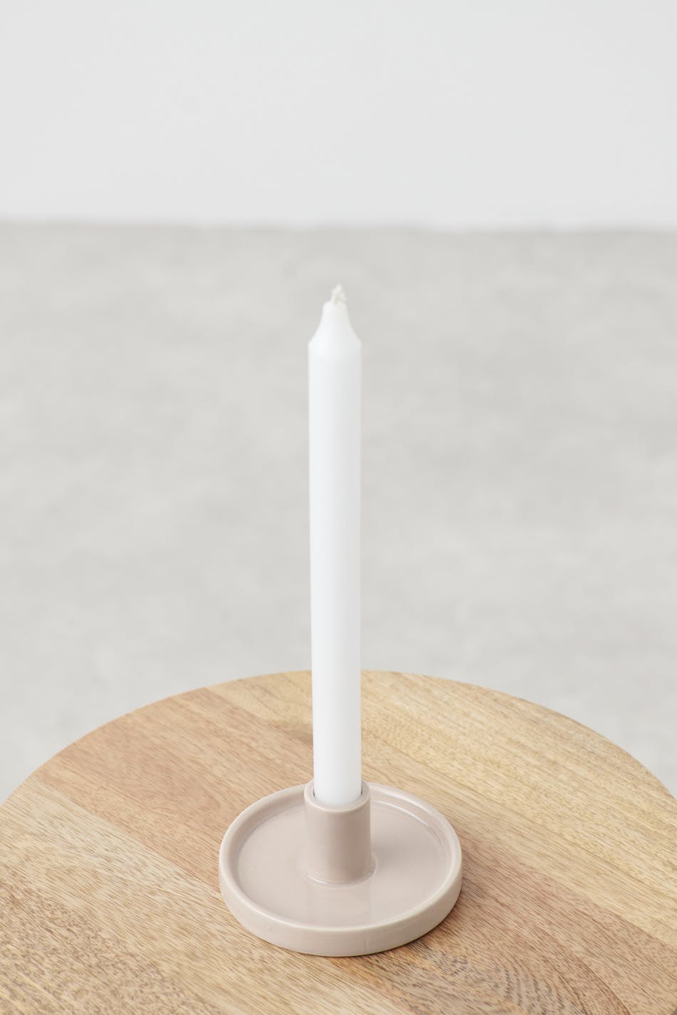 Plain ceramic candle holder
