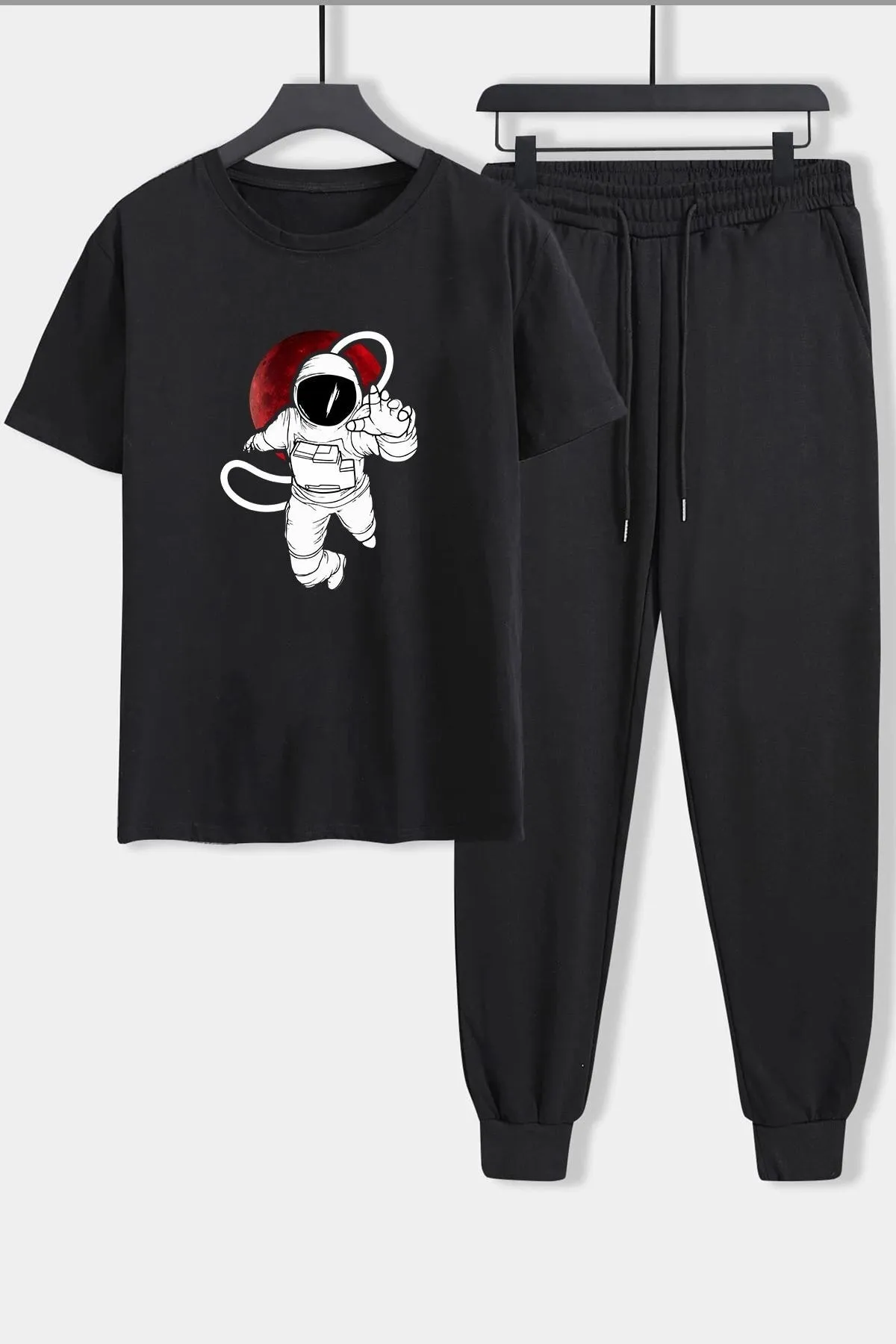 uyguntarz  Zweiteiliges Unisex-Trainingsanzugset mit Nasa-Aufdruck