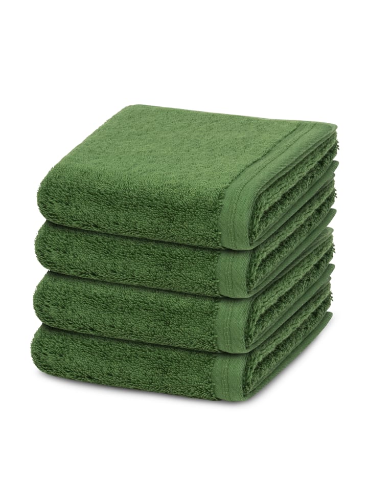 Vossen 4 X Gästetuch im Set Vegan Life in Clover günstig kaufen 40 x 60 cm