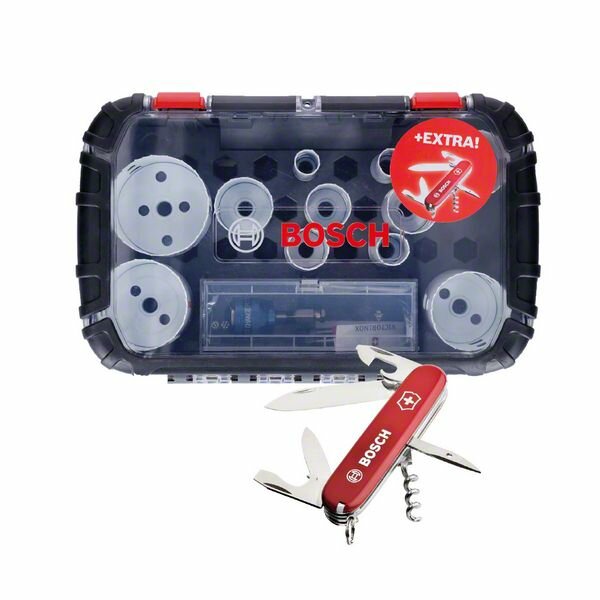 Bosch modri pribor 061599760L 14-delni komplet luknjastih žag Power-Change za les in kovino 20 / 22 / 25 / 32 / 35 / 40 / 44 / 51 / 60 / 68 / 76 mm