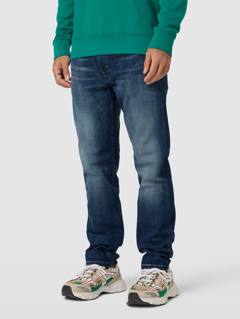 Jeans im Used-Look Modell 'TAPER HIBALL' in jeans