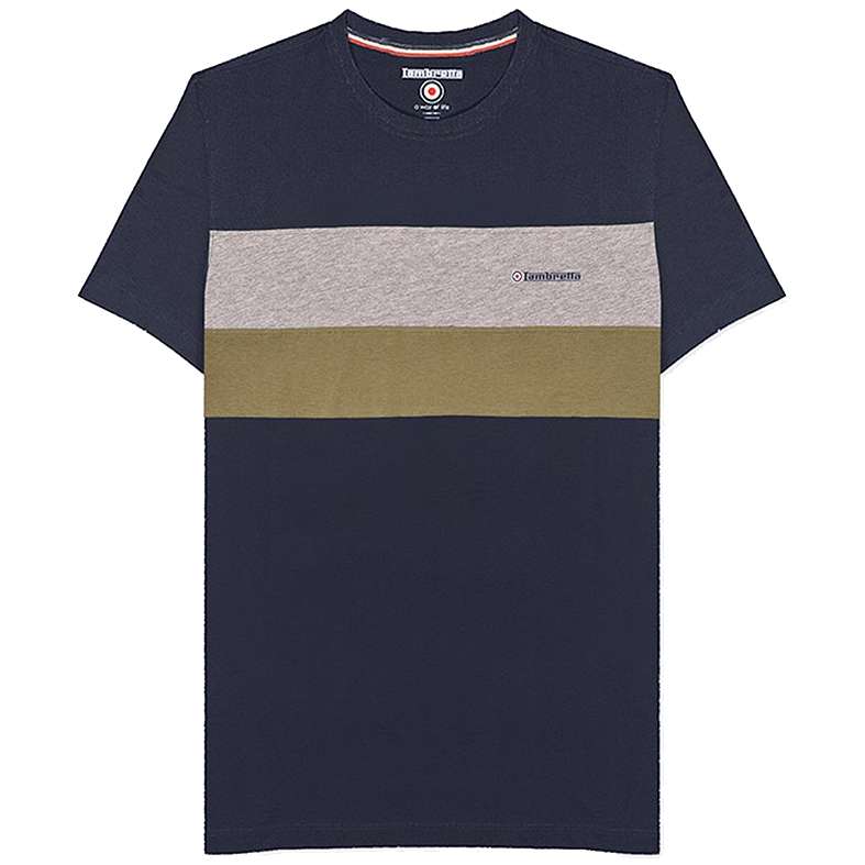 Lambretta Pannelled Tee Herren T-Shirt SS9036-NAVY