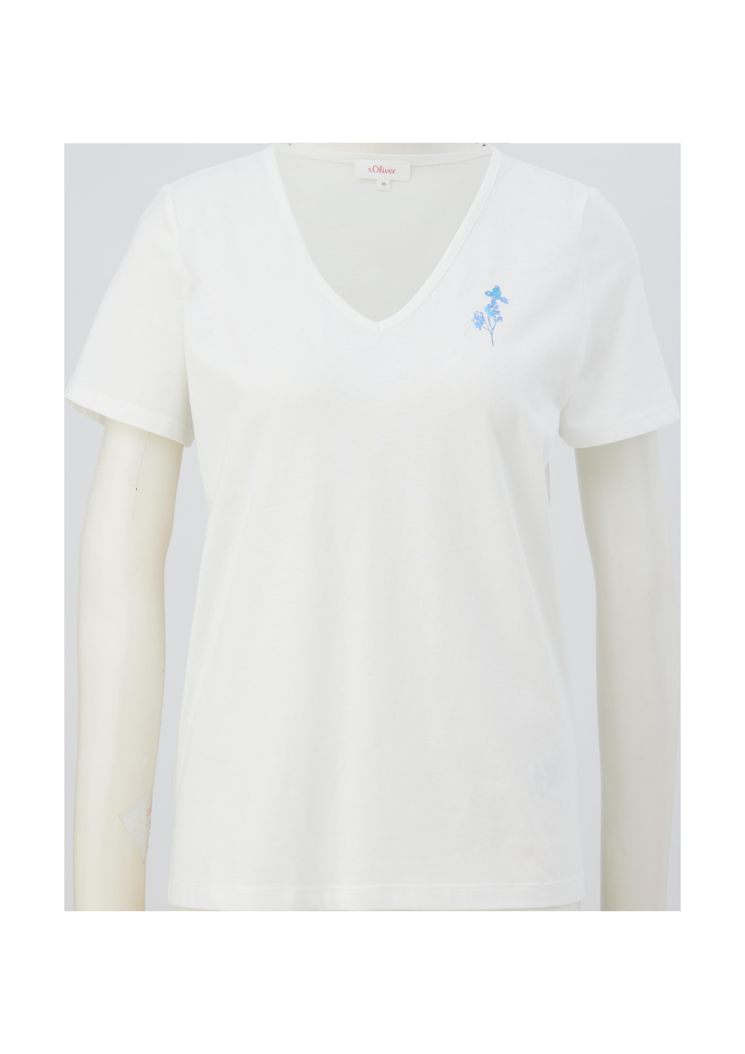 Baumwoll-Shirt mit Stick-Detail  2139404-02D0