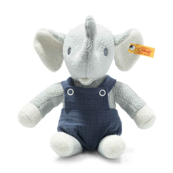 GOTS Eliot Elefant, 26 cm, hellgrau