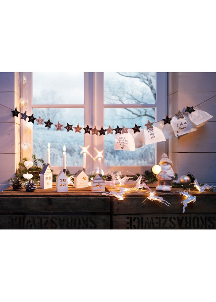 LED-Deko-Figur im Weihnachtsmann-Design