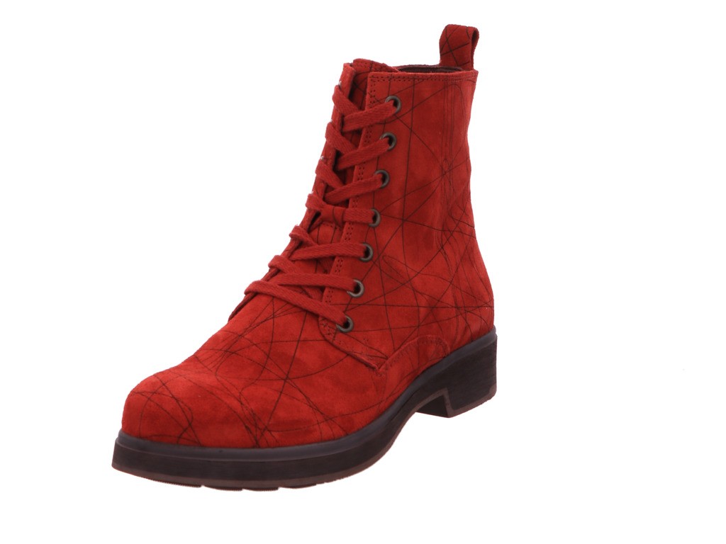 THINK Schnür-Stiefeletten rot 3-000406