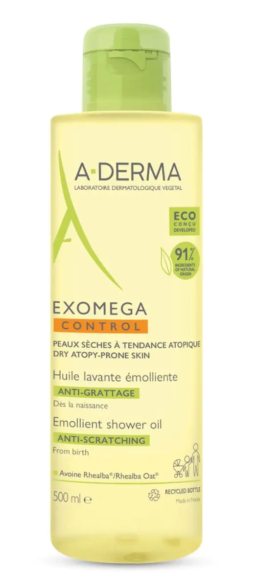 A-Derma Exomega Control emolijentno ulje za tuširanje, 500 ml