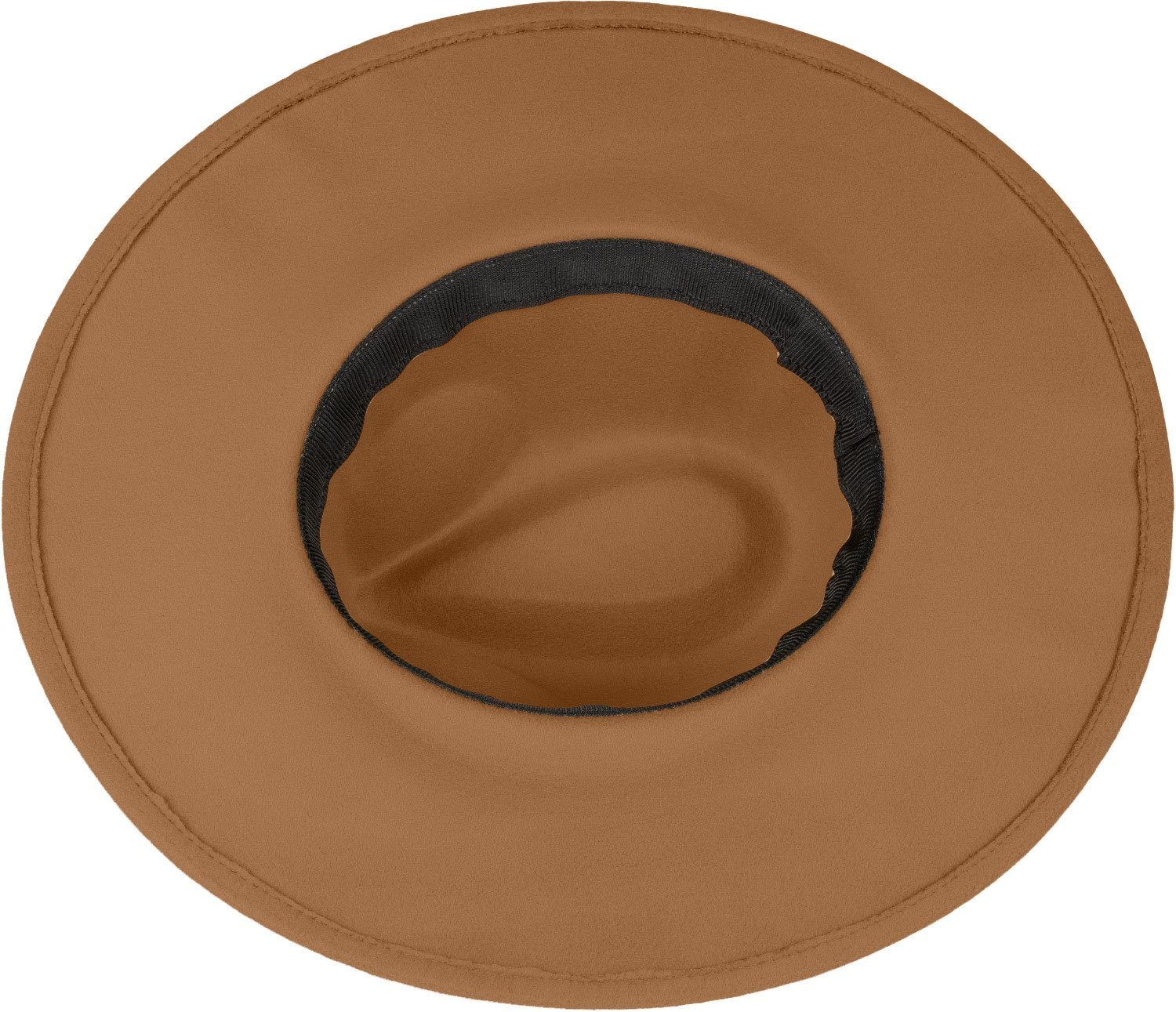 styleBREAKER Fedora (1-St) Hut mit breiter Krempe und Zierband