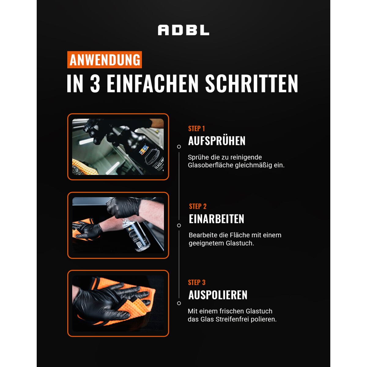 ADBL Glass Pro Glasreiniger mit Canyon Trigger 500ml
