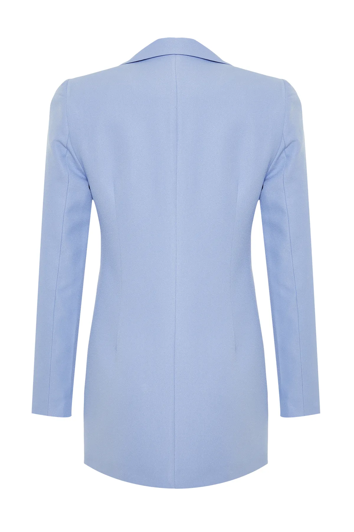 Trendyol Collection  Hellblaue, übergroße, gefütterte, zweireihige, gewebte Blazerjacke TWOSS20CE0024