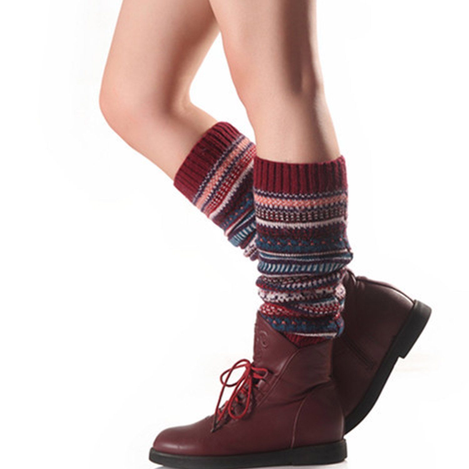 MAGICSHE Beinstulpen Stulpen Damen Lange Beinwärmer Gestrickte Leg Warmers