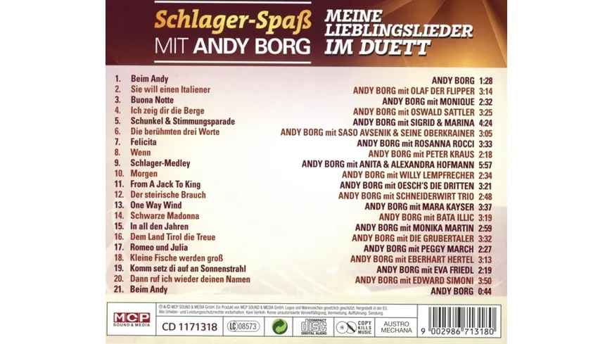 Schlager-Spaß mit Andy Borg-Meine Lieblingslied