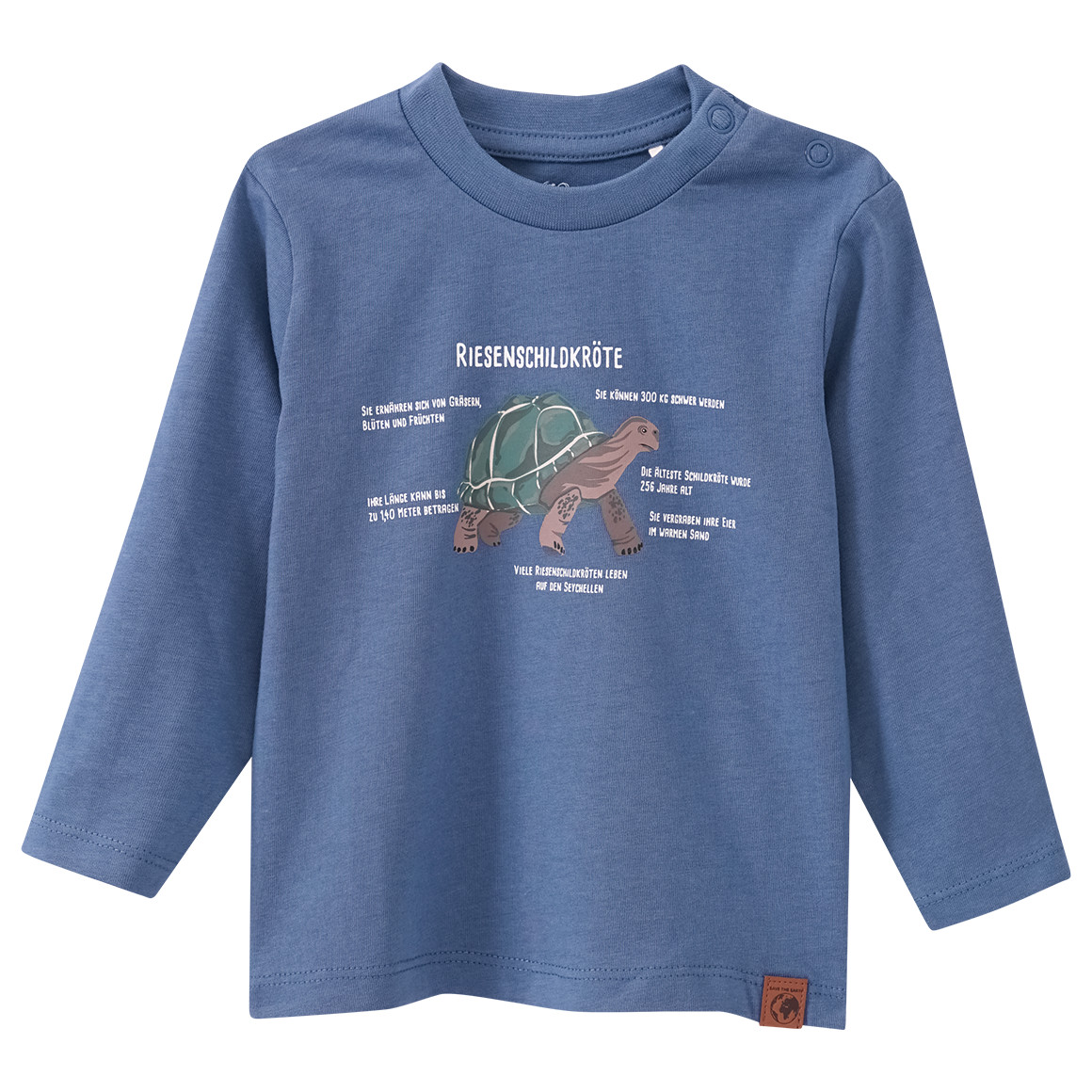 Baby Langarmshirt mit Schildkröten-Print