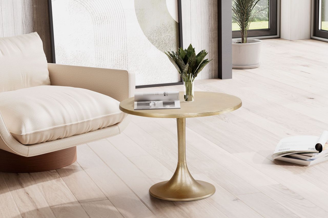 Wohnling Couchtisch Metall Gold 60x60x46,5 cm